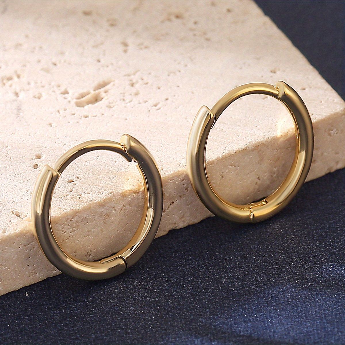 Copper Earrings CZ Nickel Plating for Daily Wear